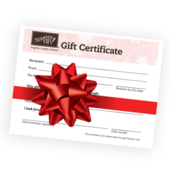 Stampin Up Gift Certificate