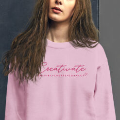 Alternative view of Creativate Embroidered Sweatshirt - Light Pink