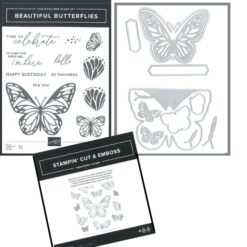 Beautiful Butterflies / Dies/ Embossing Folder Bundle